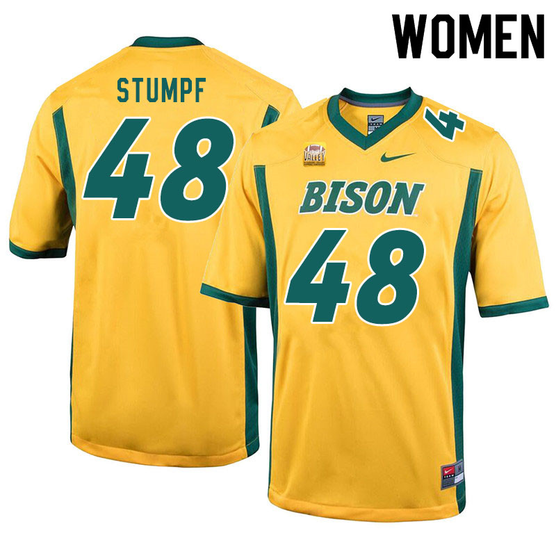 Women #48 Mark Stumpf North Dakota State Bison College Football Jerseys Sale-Yellow - Click Image to Close